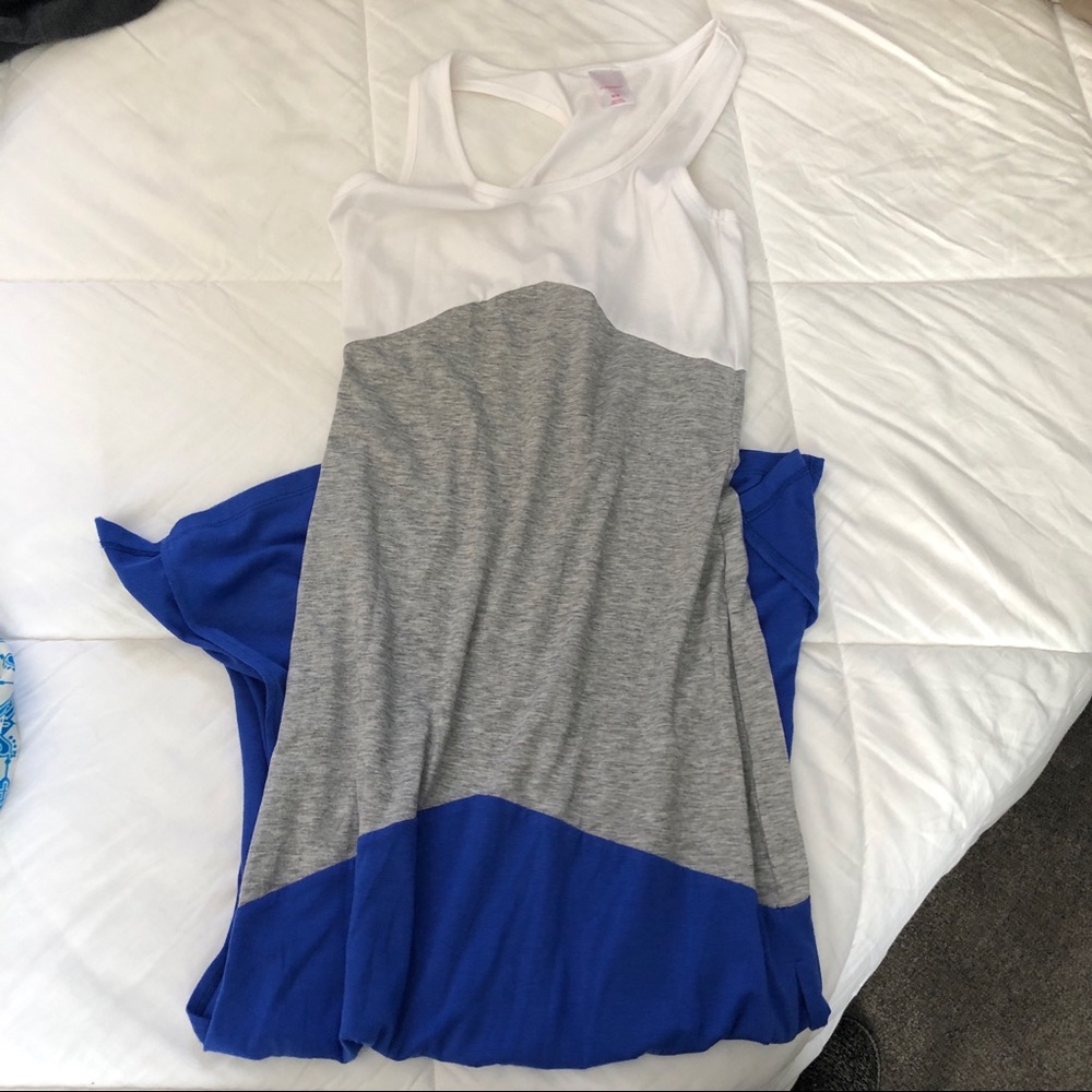 Color block maxi dress